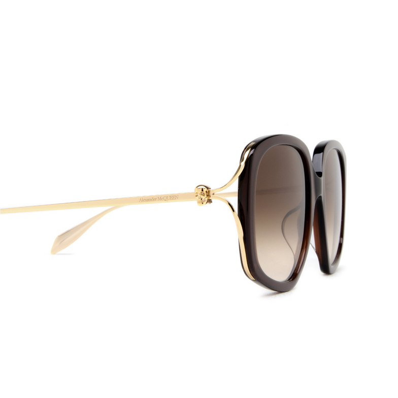 Alexander McQueen AM0374S Sunglasses 002 brown - 3/4