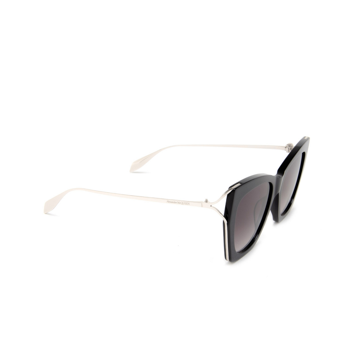 Alexander McQueen AM0375S Sunglasses 001 Black - three-quarters view
