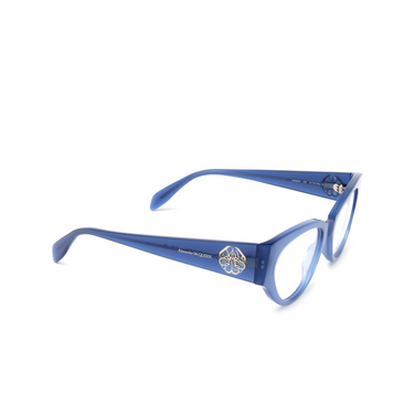Alexander McQueen AM0380O Eyeglasses 003 blue - three-quarters view