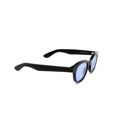 Alexander McQueen AM0383S Sunglasses 002 black - three-quarters view