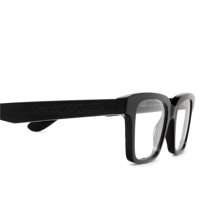 Alexander McQueen AM0385O Eyeglasses 001 black - 3/4