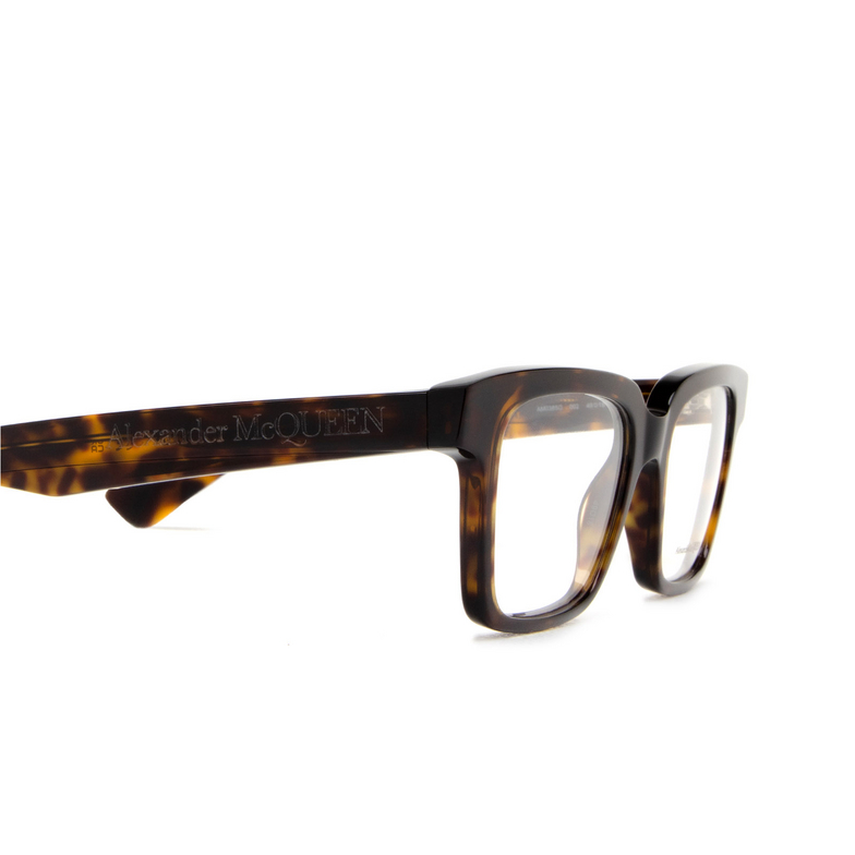 Alexander McQueen AM0385O Eyeglasses 002 havana - 3/4