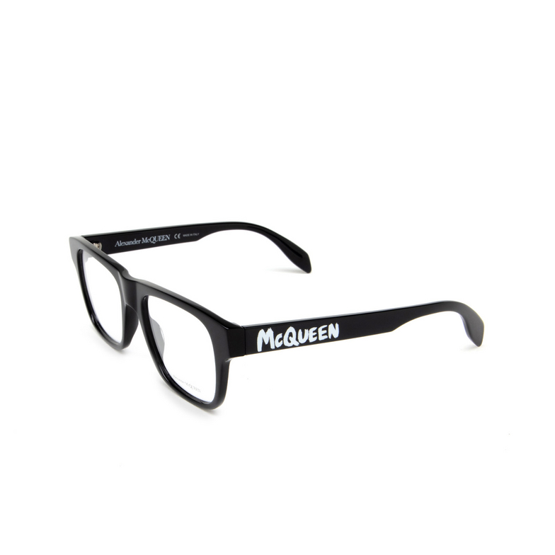 Alexander McQueen AM0389O Eyeglasses 001 black - 4/5