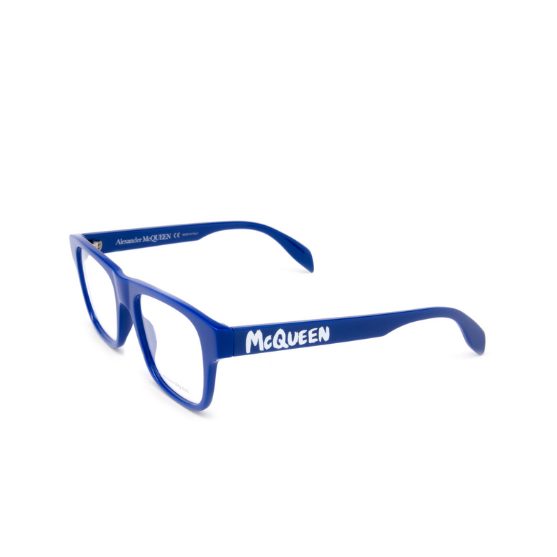Alexander McQueen AM0389O Eyeglasses 004 blue - 4/5