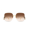 Alexander McQueen AM0390S Sunglasses 002 gold - product thumbnail 1/4