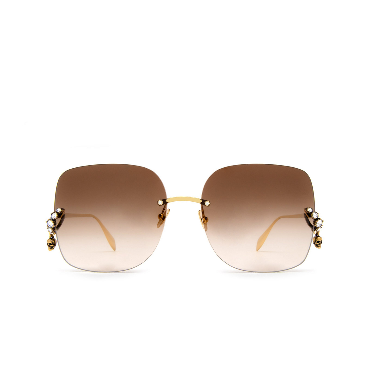 Alexander McQueen AM0390S Sunglasses 002 Gold - front view