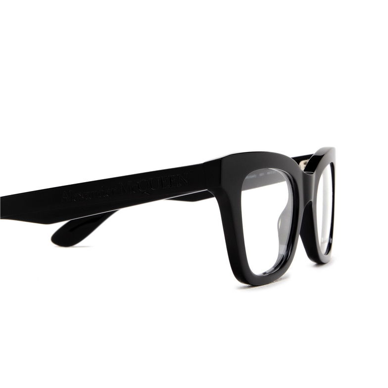 Alexander McQueen AM0394O Eyeglasses 001 black - 3/4