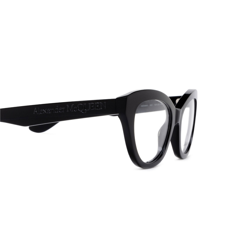 Alexander McQueen AM0395O Eyeglasses 001 black - 3/4