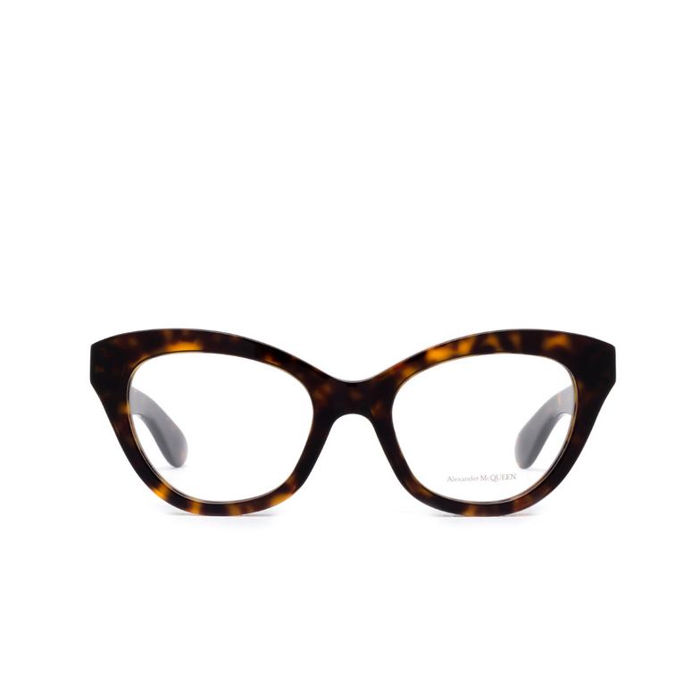 Alexander McQueen AM0395O Eyeglasses 002 havana - 1/4