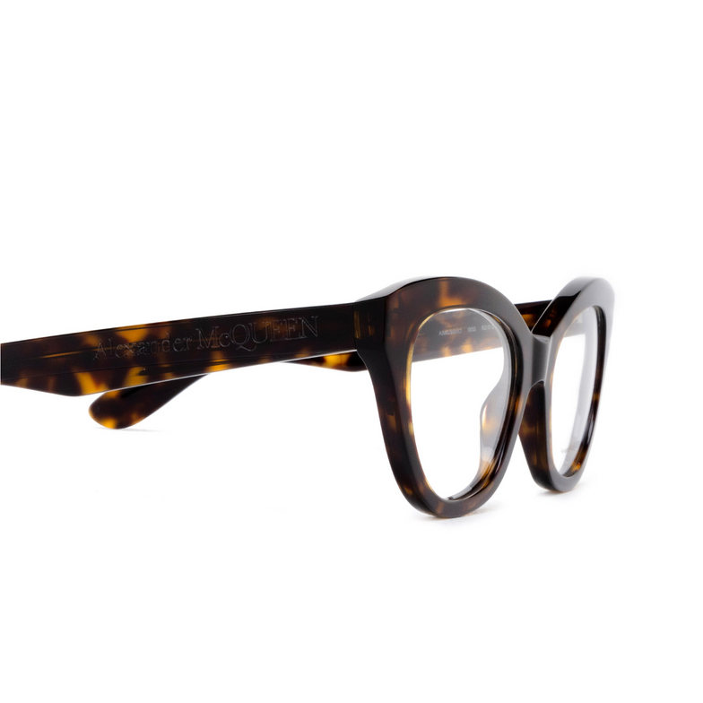 Alexander McQueen AM0395O Eyeglasses 002 havana - 3/4