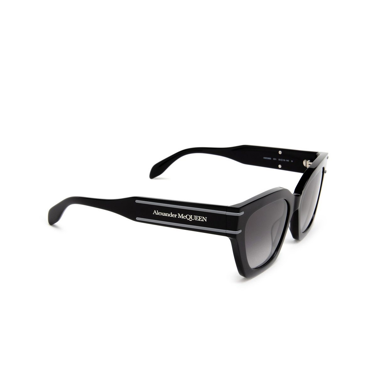 Alexander McQueen AM0398S Sunglasses 001 Black - three-quarters view
