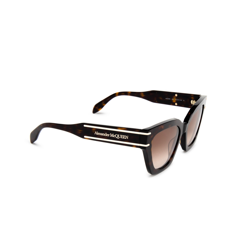 Alexander McQueen AM0398S Sunglasses 002 havana - 2/4