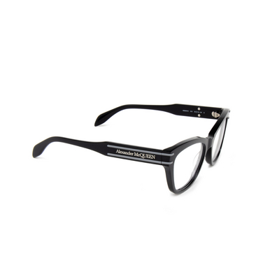 Alexander McQueen AM0401O Eyeglasses 001 black - three-quarters view