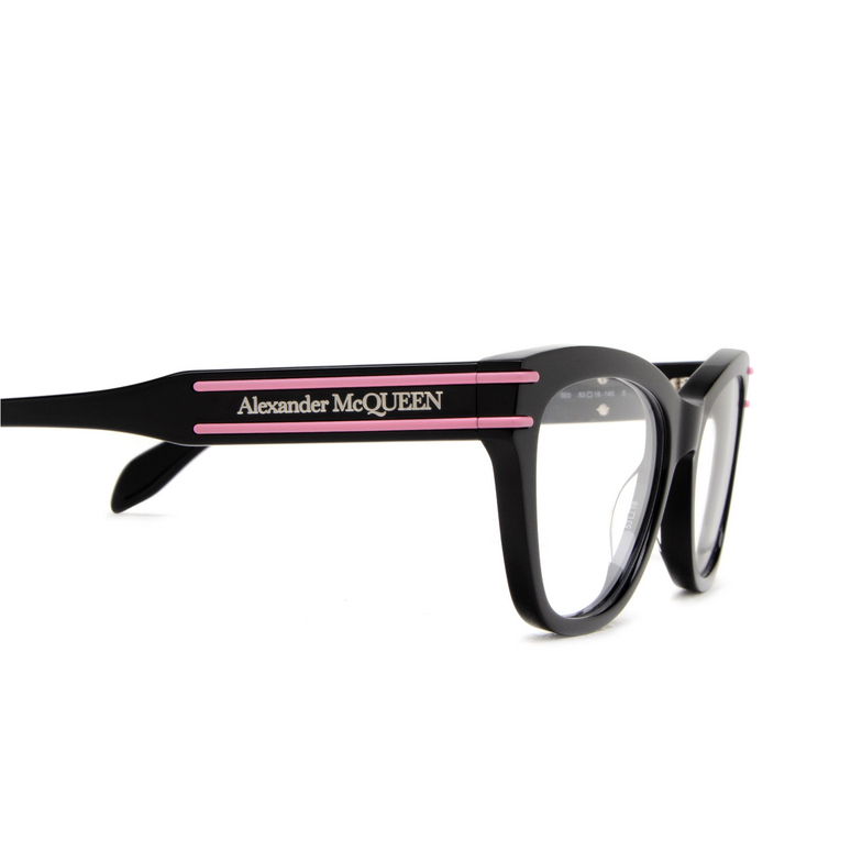 Alexander McQueen AM0401O Eyeglasses 003 black - 3/4