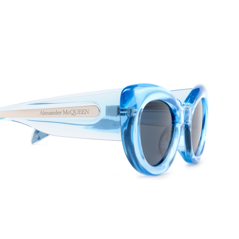 Alexander McQueen The Curve Cat-eye Sunglasses 004 light blue - 3/5
