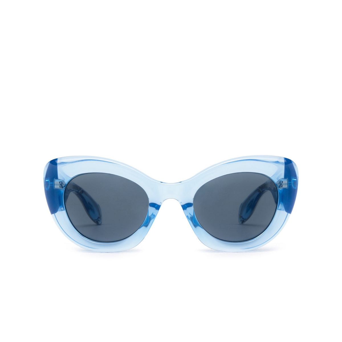Alexander McQueen The Curve Cat-eye Sunglasses 004 Light Blue - front view