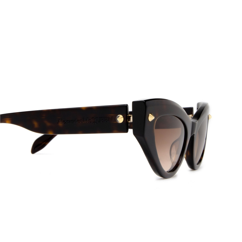 Alexander McQueen AM0407S Sunglasses 002 havana - 3/4