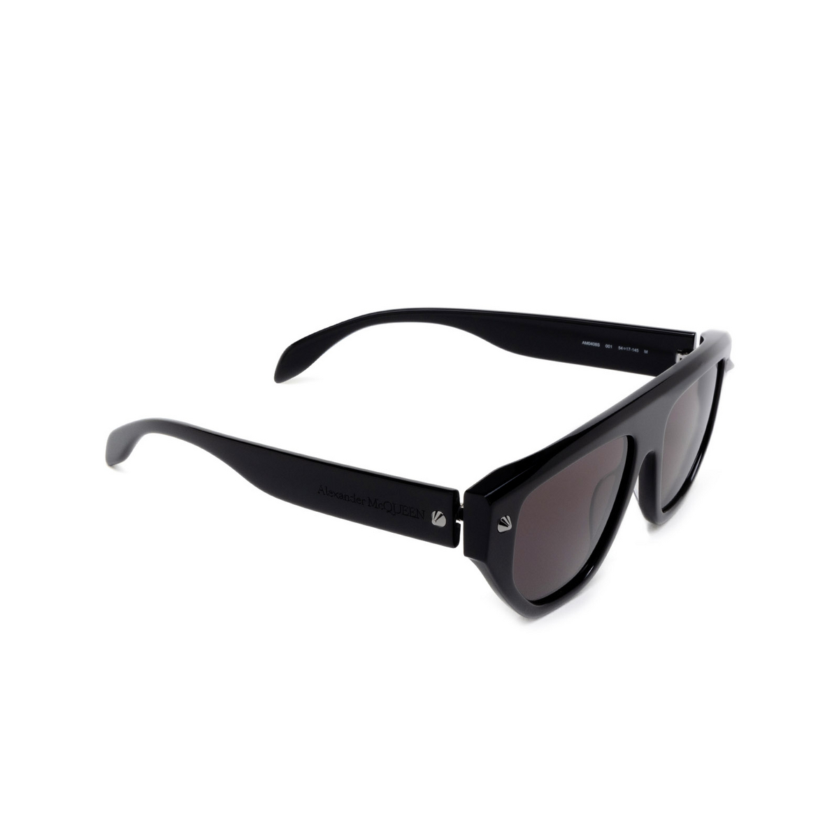 Alexander McQueen AM0408S Sunglasses 001 Black - three-quarters view