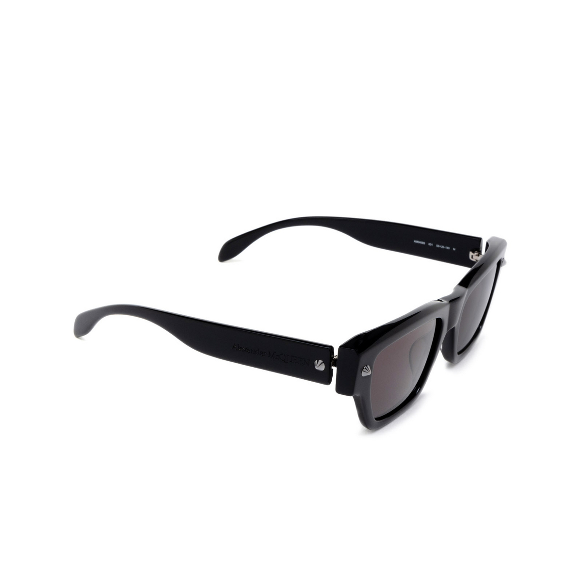 Alexander McQueen AM0409S Sunglasses 001 Black - three-quarters view