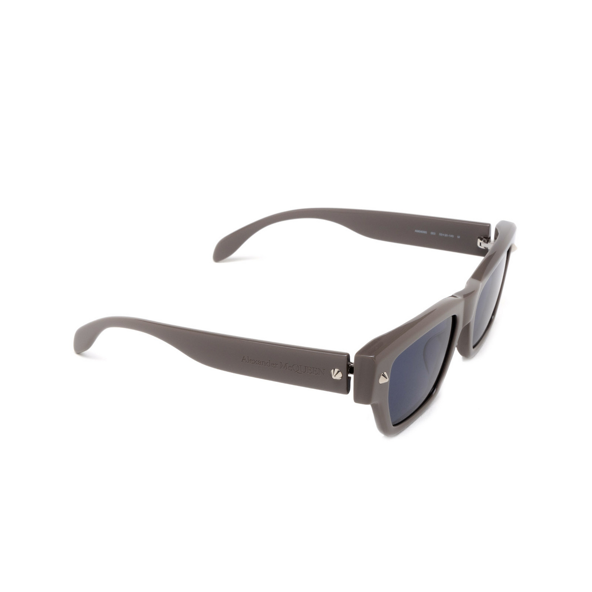 Alexander McQueen AM0409S Sunglasses 003 Brown - three-quarters view