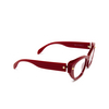 Alexander McQueen AM0410O Eyeglasses 003 burgundy - product thumbnail 2/4