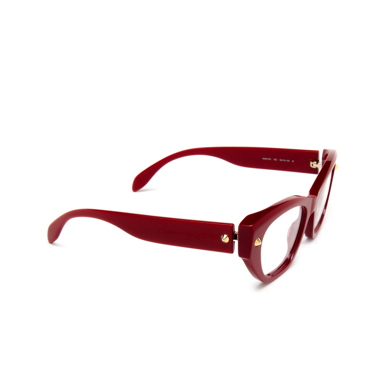 Alexander McQueen AM0410O Eyeglasses 003 burgundy - 2/4