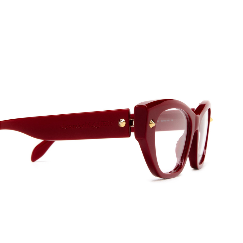Alexander McQueen AM0410O Eyeglasses 003 burgundy - 3/4