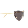 Gafas de sol Alexander McQueen AM0413S 001 gold - Miniatura del producto 3/4