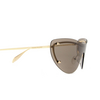 Gafas de sol Alexander McQueen AM0413S 002 gold - Miniatura del producto 3/4