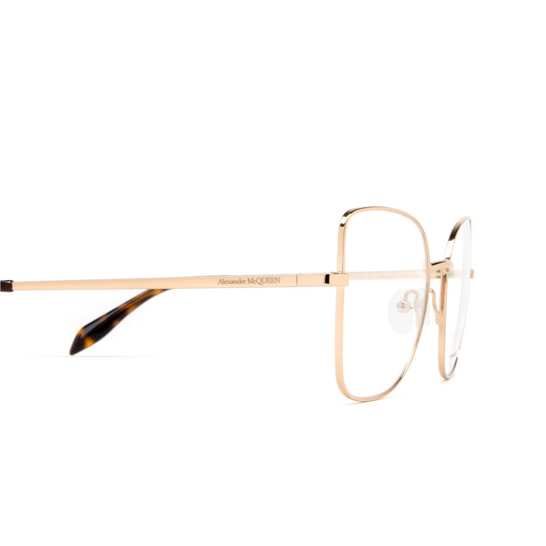 Alexander McQueen AM0416O Eyeglasses 003 gold - 3/4
