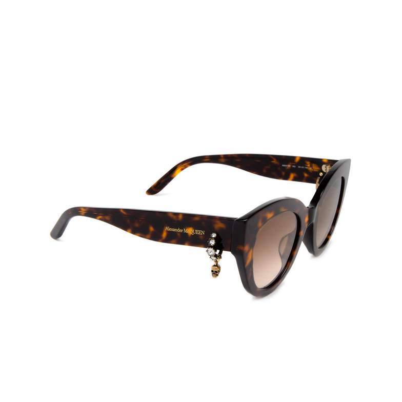 Alexander McQueen AM0417S Sunglasses 002 havana - 2/4
