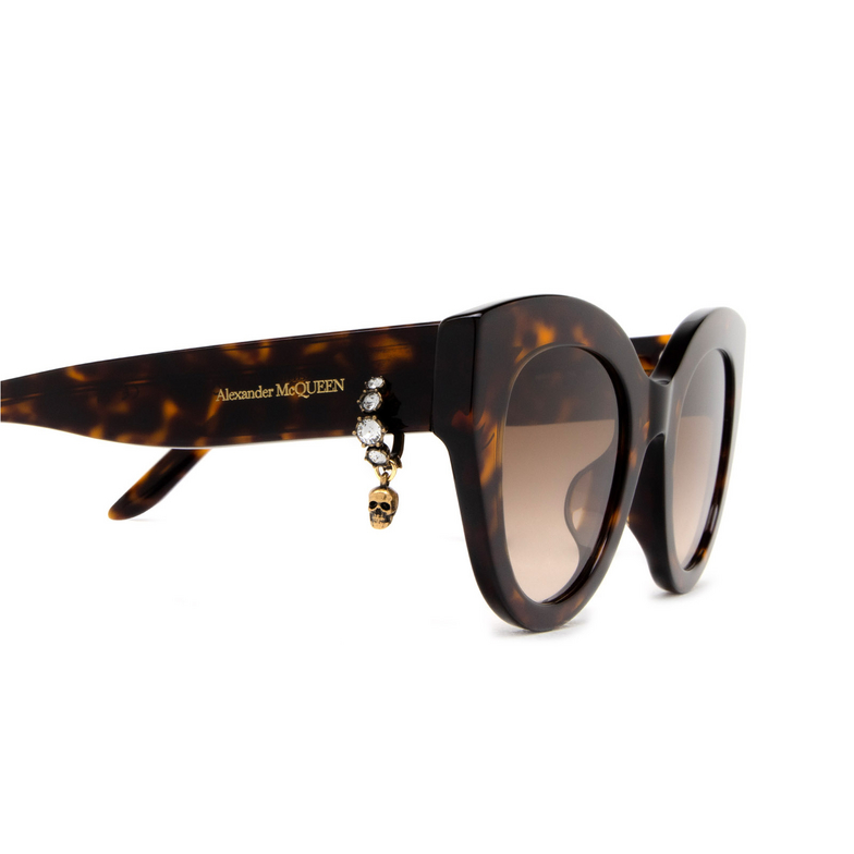 Alexander McQueen AM0417S Sunglasses 002 havana - 3/4