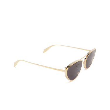 Alexander McQueen AM0424S Sunglasses 001 gold - three-quarters view