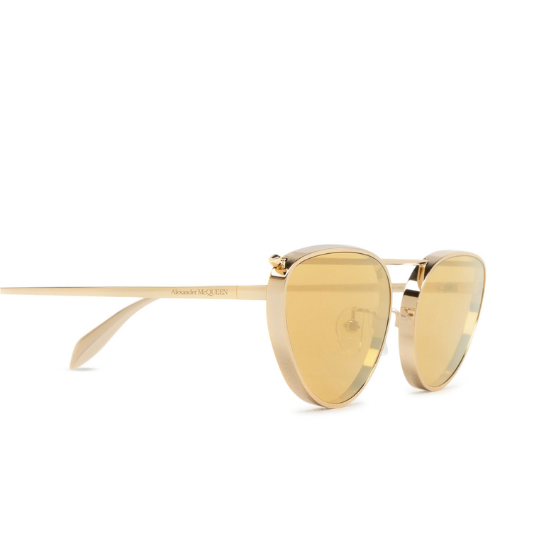 Alexander McQueen AM0424S Sunglasses 005 gold - 3/4