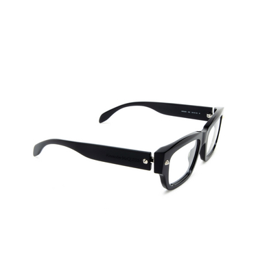 Alexander McQueen AM0428O Korrektionsbrillen 005 black - Dreiviertelansicht