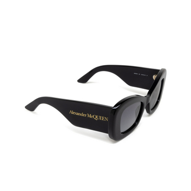 Alexander McQueen AM0434S Sunglasses 001 black - three-quarters view