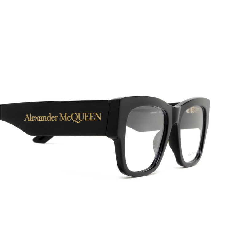 Alexander McQueen AM0436O Eyeglasses 001 black - 3/4