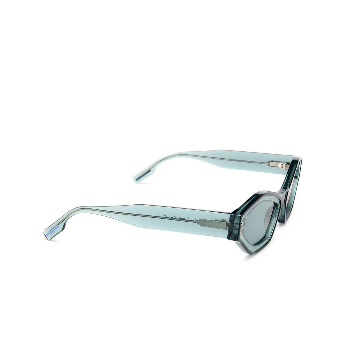 Alexander McQueen MQ0382S Sunglasses 004 Green - three-quarters view