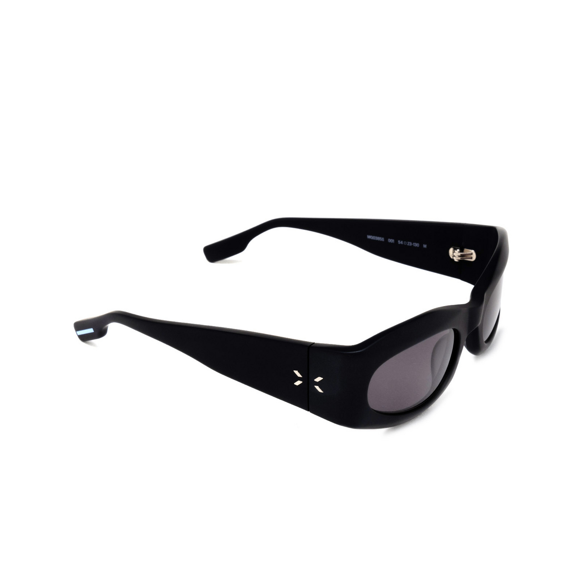 Alexander McQueen MQ0385S Sunglasses 001 Black - three-quarters view