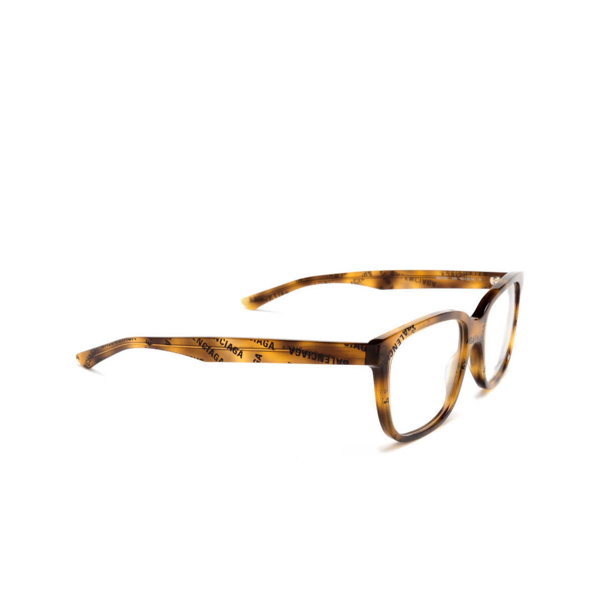 Occhiali da vista Balenciaga BB0078O 008 Havana - tre quarti