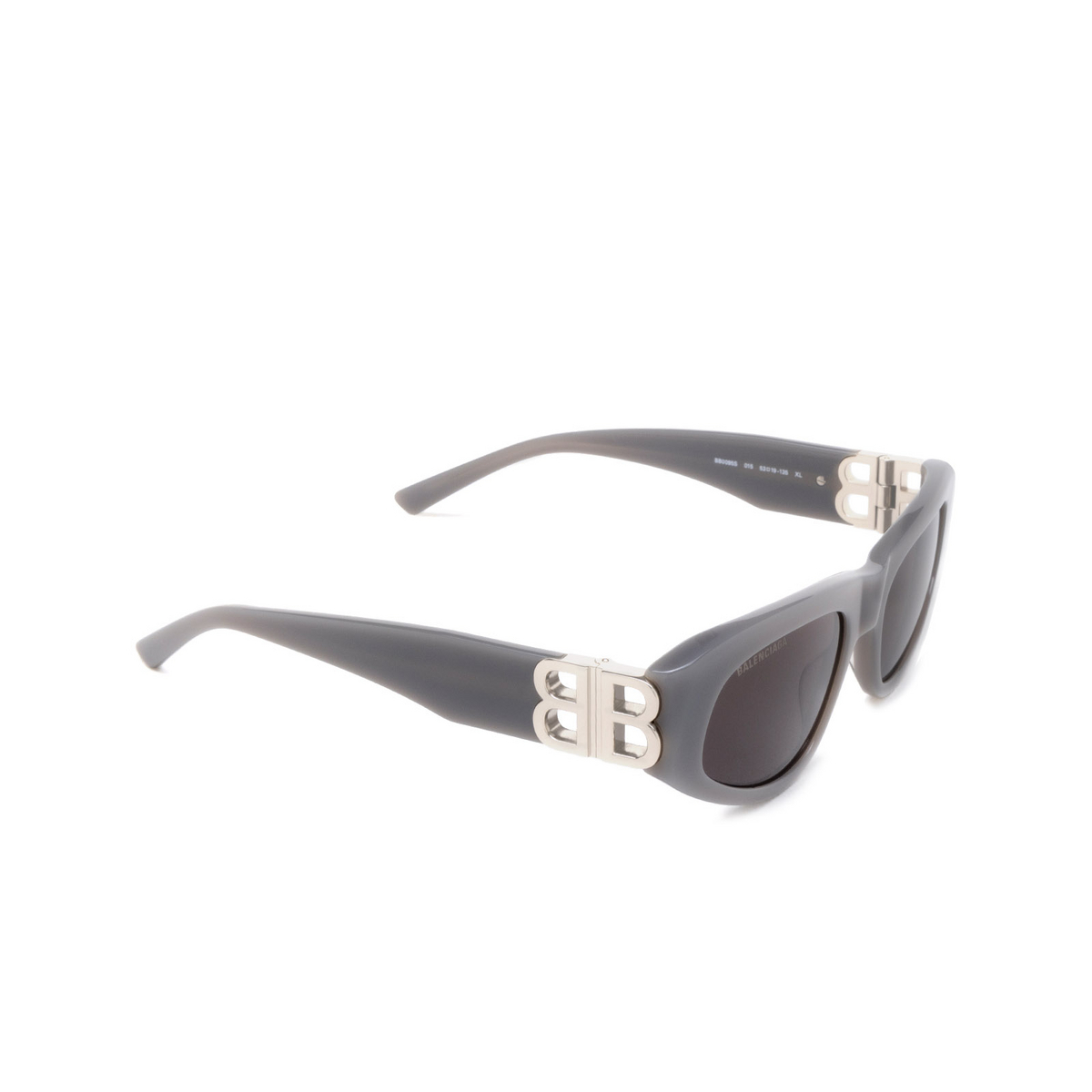 Balenciaga BB0095S Sunglasses 015 Grey - three-quarters view