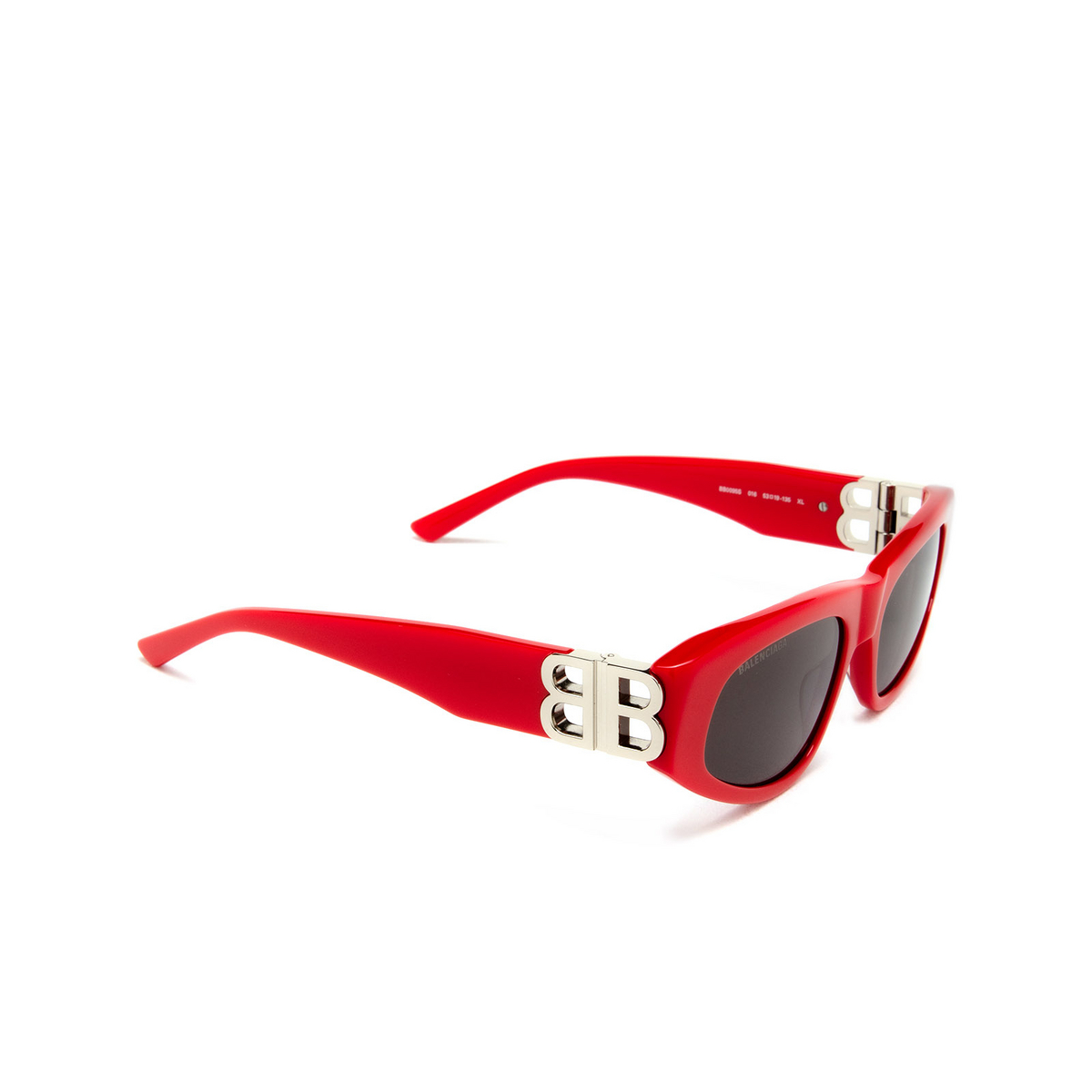 Balenciaga BB0095S Sunglasses 016 Red - three-quarters view