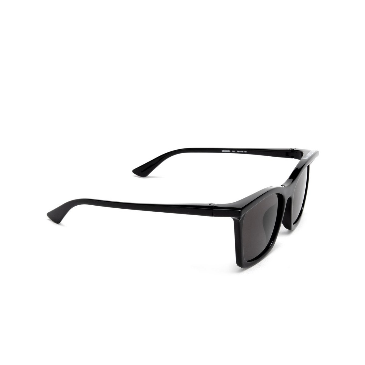 Balenciaga BB0099SA Sunglasses 001 Black - three-quarters view