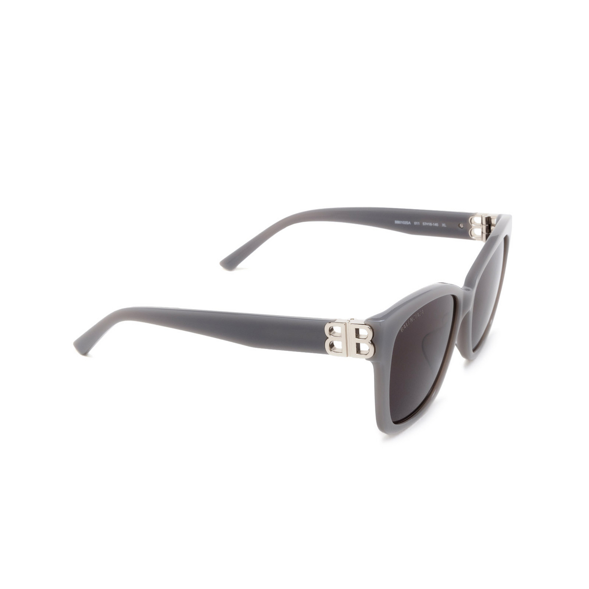 Balenciaga BB0102SA Sunglasses 011 Grey - three-quarters view
