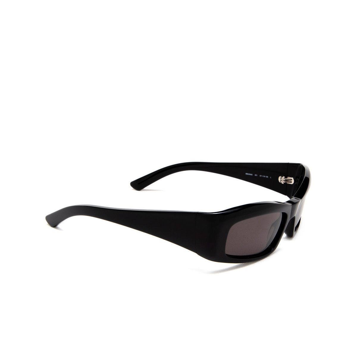 Balenciaga BB0266S Sunglasses 001 Black - three-quarters view