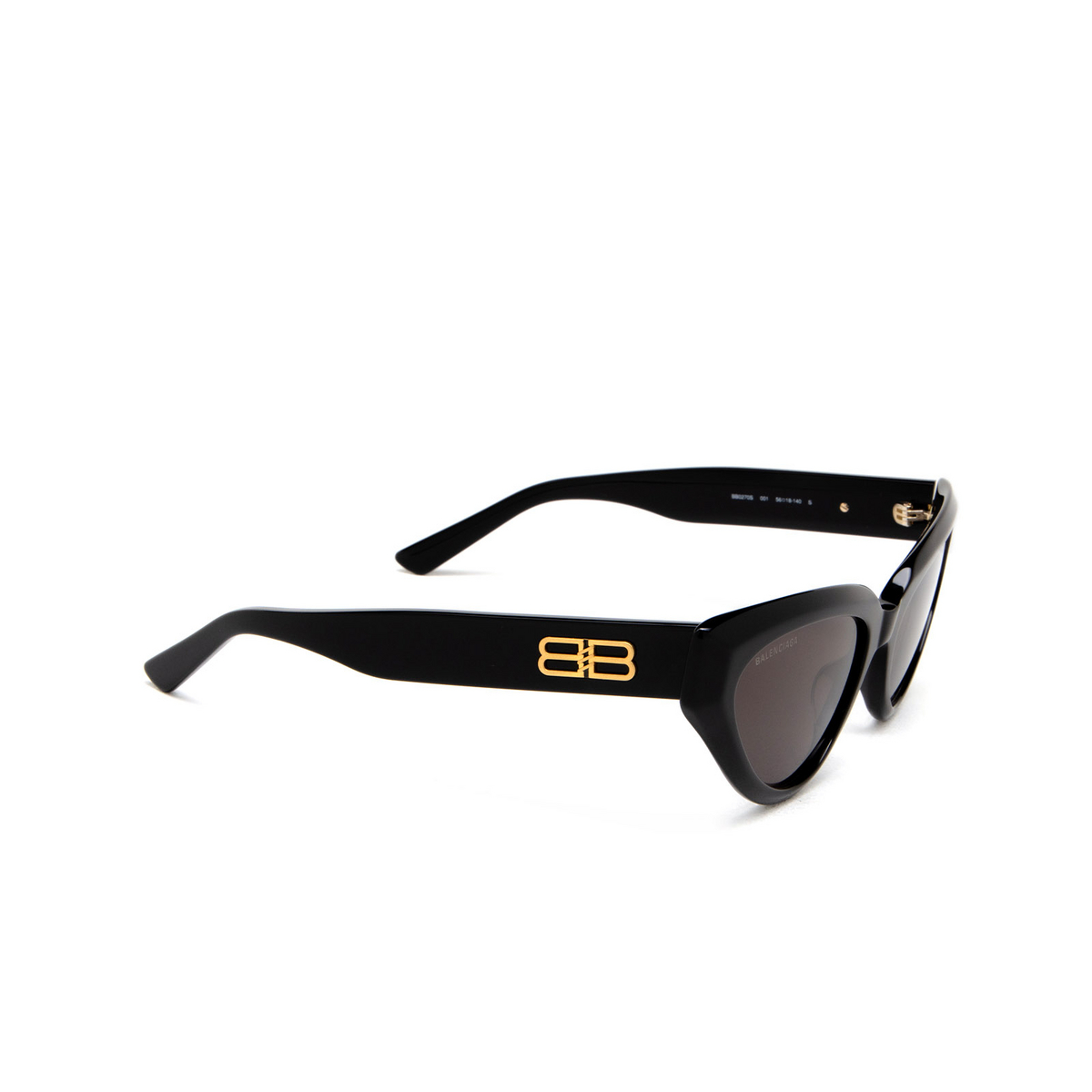 Balenciaga BB0270S Sunglasses 001 Black - three-quarters view
