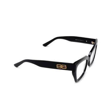 Balenciaga BB0275O Korrektionsbrillen 001 black - Dreiviertelansicht