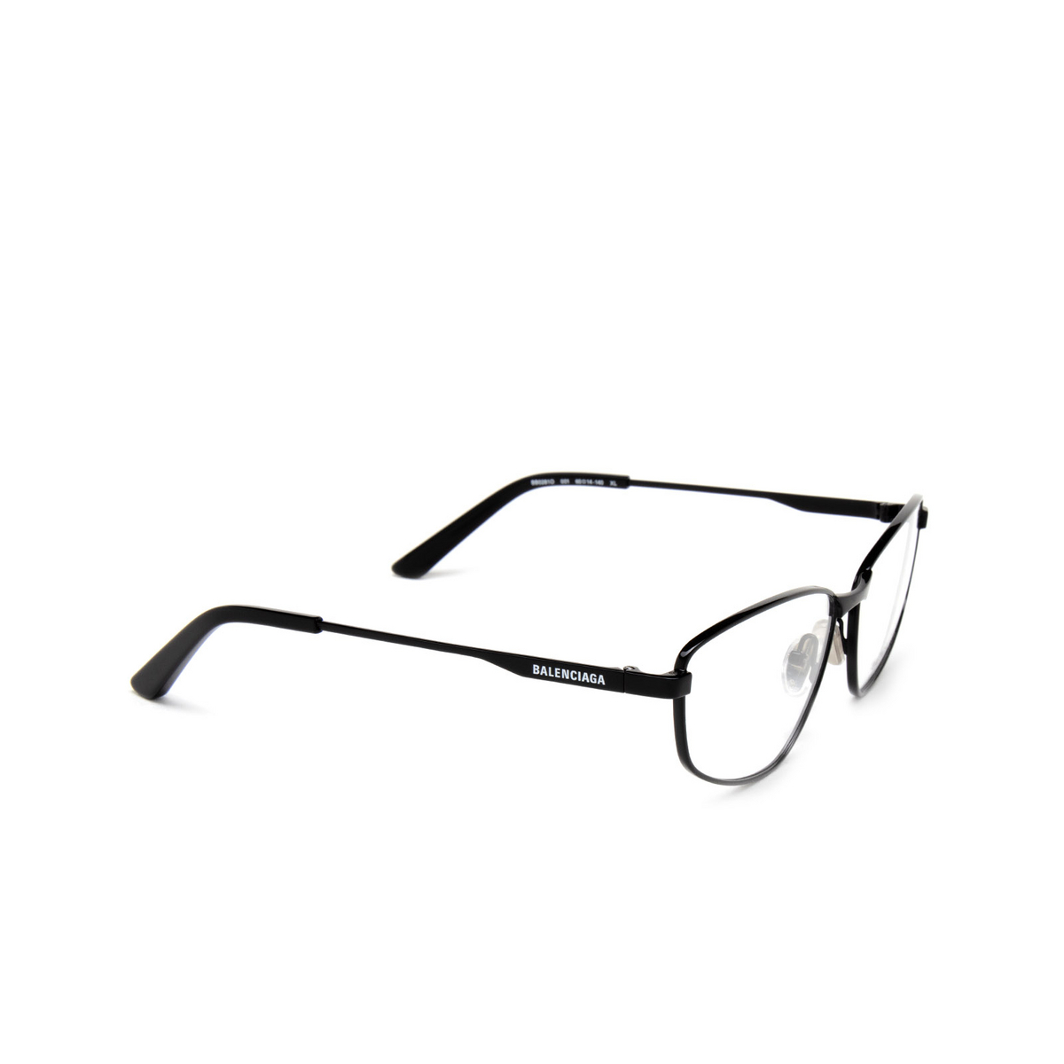 Balenciaga BB0281O Eyeglasses 001 Black - three-quarters view