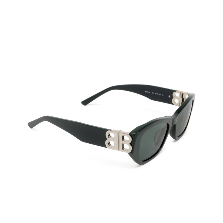 Balenciaga BB0311SK Sunglasses 004 shiny solid dark green - 2/4