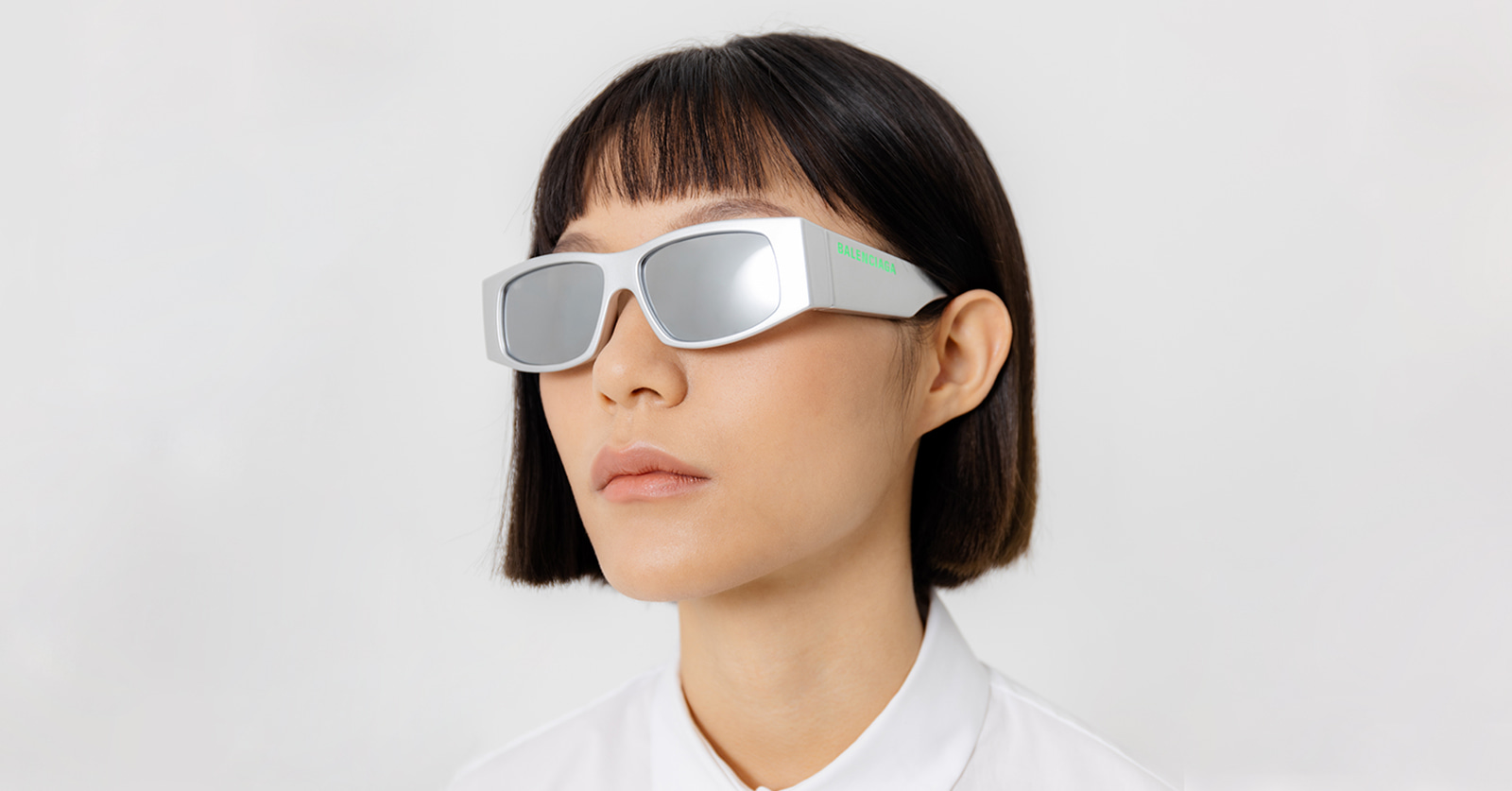 Balenciaga LED Frame Sunglasses in silver